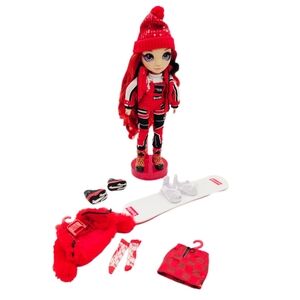 RAINBOW HIGH | Winter Break Ruby Anderson snowboard skates fashion doll